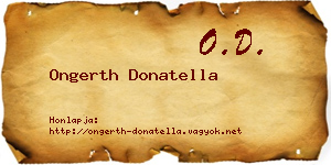 Ongerth Donatella névjegykártya